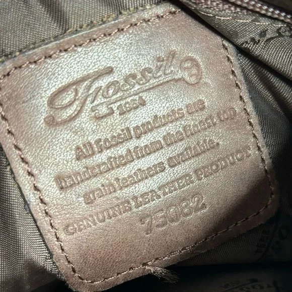 ๐ VINTAGE fossil brown leather crossbody bag - Picture 5 of 16